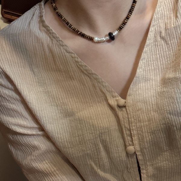 Wholesale 925 Sterling Silver Maillard Tiger's Eye stone necklace - Image 5