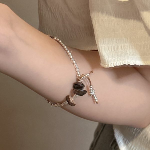 Wholesale 925 Sterling Silver Beaded Natural Stone Bracelet - Image 5