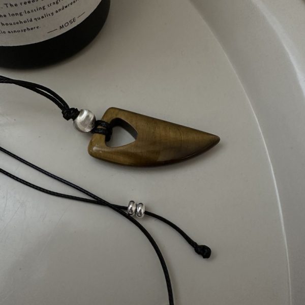 Wholesale 925 Sterling Silver Natural Stone Horn Necklace - Image 5
