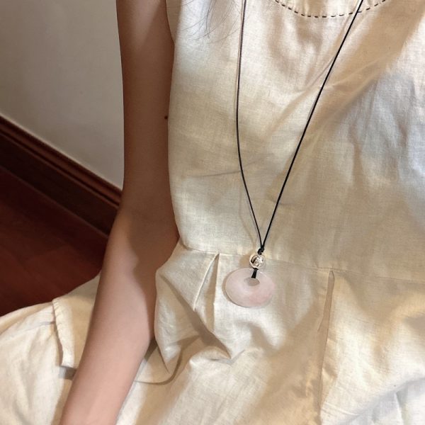 Wholesale 925 Sterling Silver Rose Quartz Round Necklace - Image 4