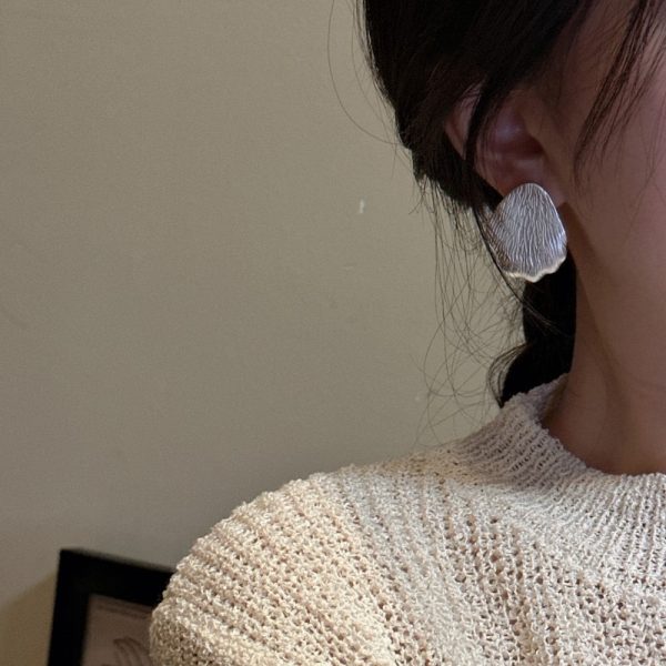 Wholesale 925 Sterling Silver Matte Chunky Earrings - Image 4