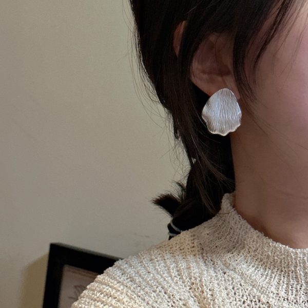 Wholesale 925 Sterling Silver Matte Chunky Earrings - Image 6