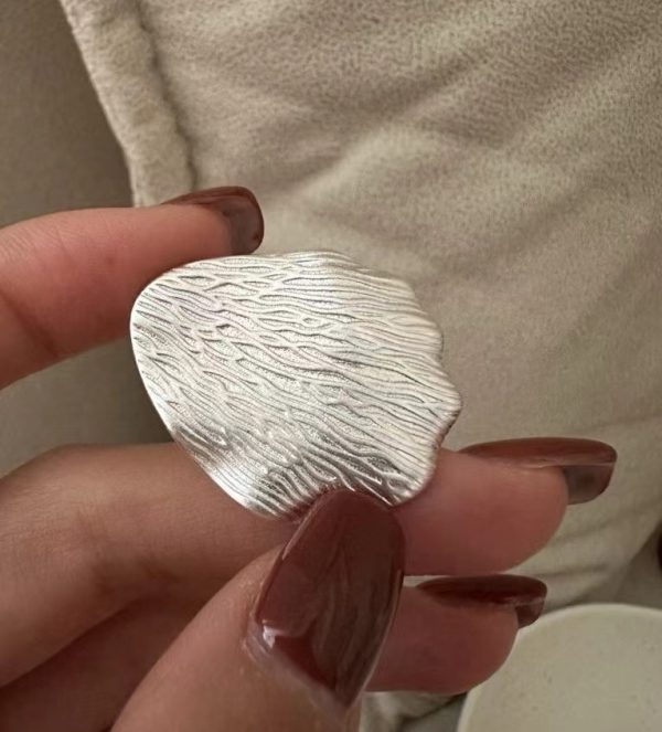 Wholesale 925 Sterling Silver Matte Chunky Earrings - Image 3