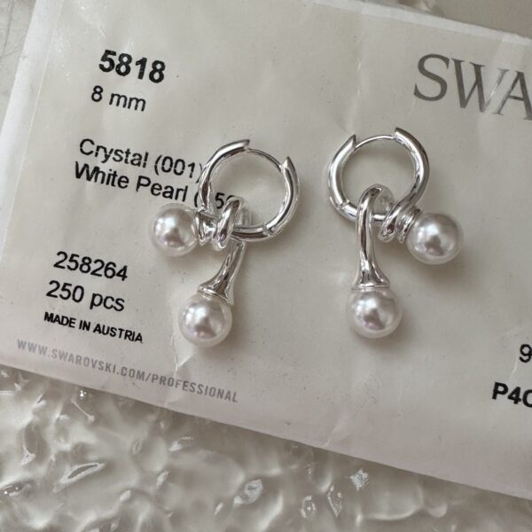 Wholesale 925 Sterling Silver Swarovski Pearl Earrings