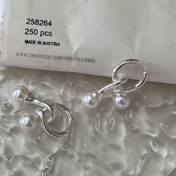 Wholesale 925 Sterling Silver Swarovski Pearl Earrings - Image 2
