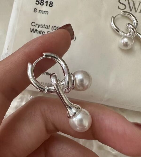 Wholesale 925 Sterling Silver Swarovski Pearl Earrings - Image 3