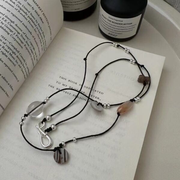 Wholesale 925 Sterling Silver Irregular Natural Stone Necklace - Image 3