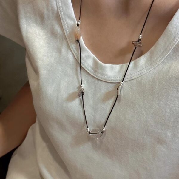 Wholesale 925 Sterling Silver Irregular Natural Stone Necklace - Image 4