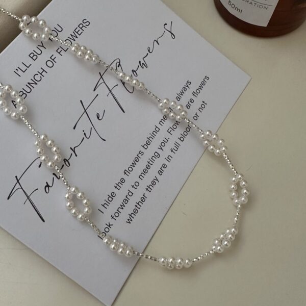 Wholesale 925 Sterling Silver Circle Pearl Necklace & Bracelet - Image 2