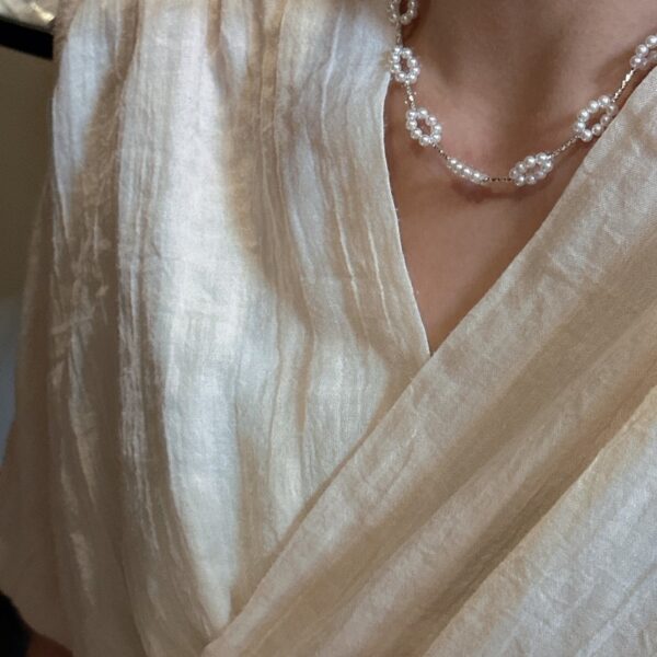 Wholesale 925 Sterling Silver Circle Pearl Necklace & Bracelet - Image 4