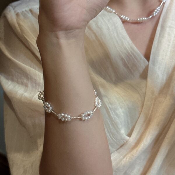 Wholesale 925 Sterling Silver Circle Pearl Necklace & Bracelet - Image 5