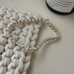 Wholesale 925 Sterling Silver Flower Bracelet In Gold&Silver