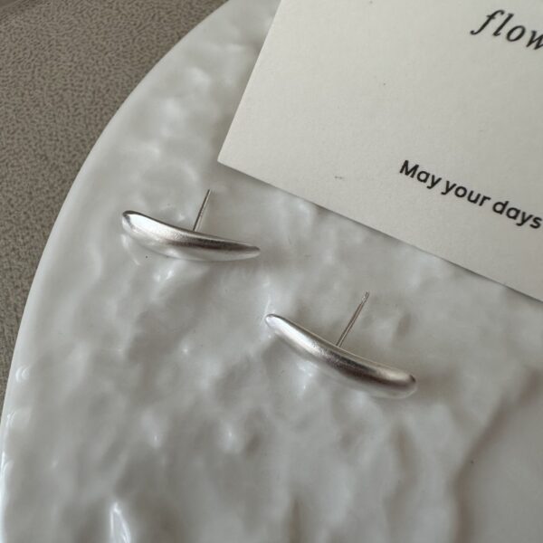 Wholesale 925 Sterling Silver Frosted Teardrop Earrings - Image 2
