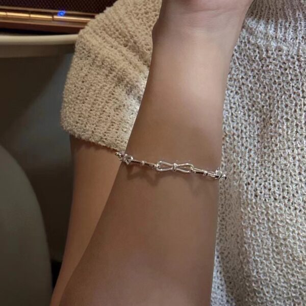 Wholesale 925 Sterling Silver Bow Bracelet - Image 6