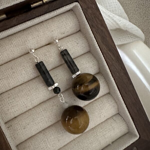 Wholesale 925 Sterling Silver Maillard Bead Earrings - Image 2