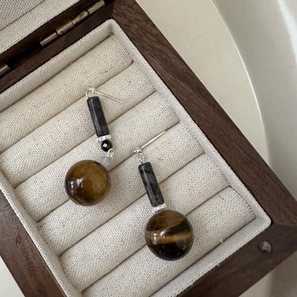 Wholesale 925 Sterling Silver Maillard Bead Earrings