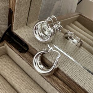 Wholesale 925 Sterling Silver Chunky U-shaped Earrings