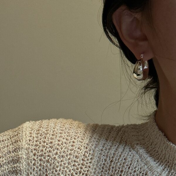 Wholesale 925 Sterling Silver Chunky U-shaped Earrings - Image 6
