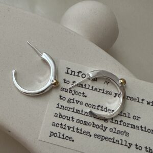 Wholesale 925 Sterling Silver C-shaped Earrings