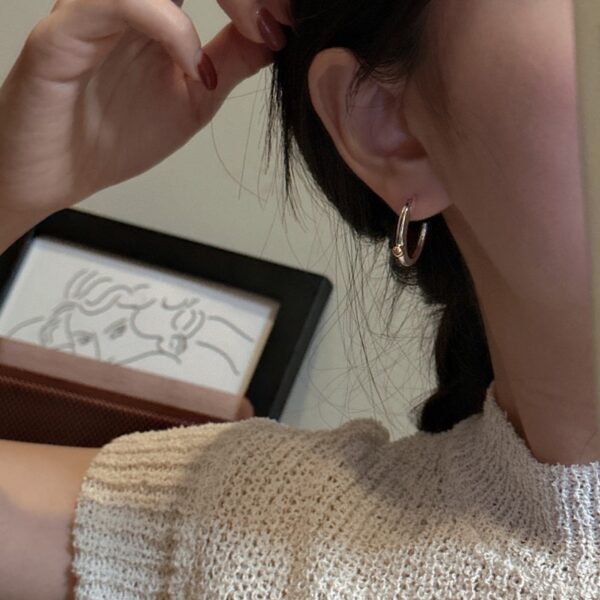 Wholesale 925 Sterling Silver C-shaped Earrings - Image 4
