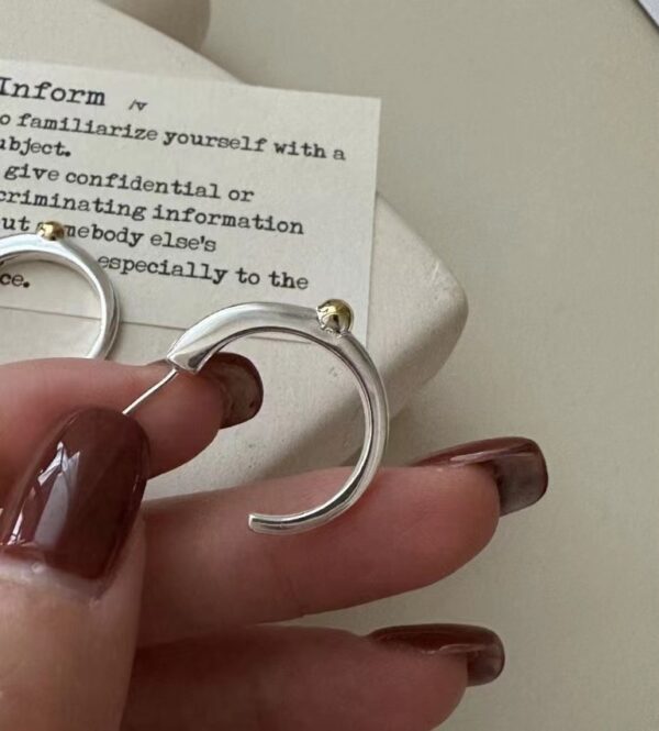 Wholesale 925 Sterling Silver C-shaped Earrings - Image 3