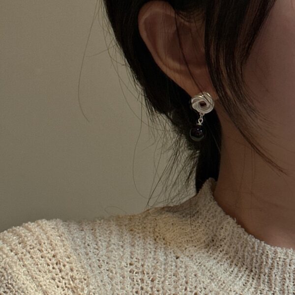 Wholesale 925 Sterling Silver Black Agate Earrings - Image 5