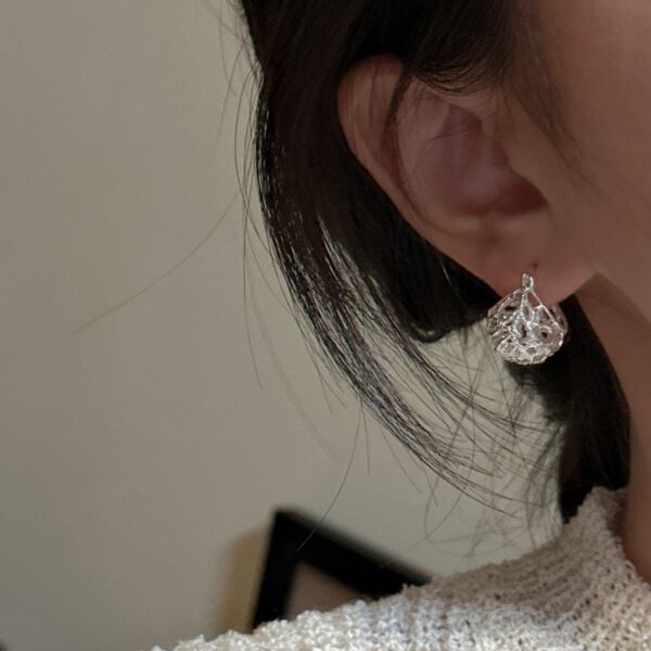 Wholesale 925 Sterling Silver Hollow Earrings - Image 5