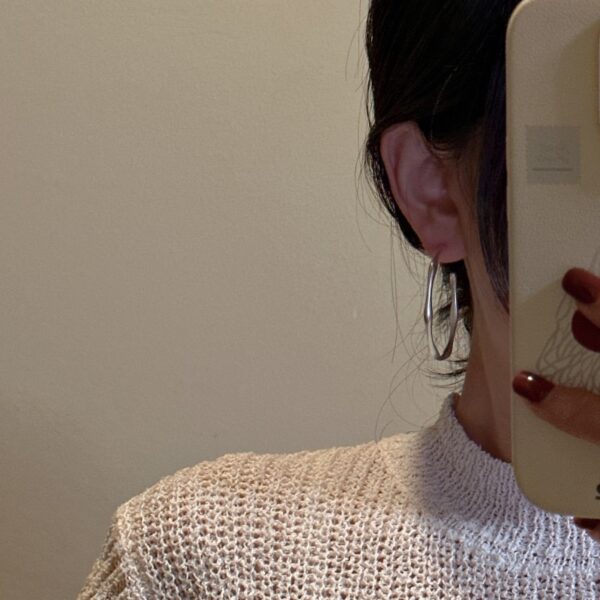Wholesale 925 Sterling Silver Large Matte Earrings - Image 4