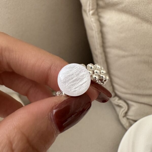 Wholesale 925 Sterling Silver Colored Stone Adjustable Ring - Image 4
