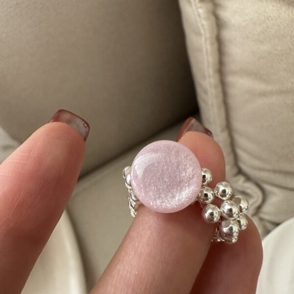 Wholesale 925 Sterling Silver Colored Stone Adjustable Ring - Image 5