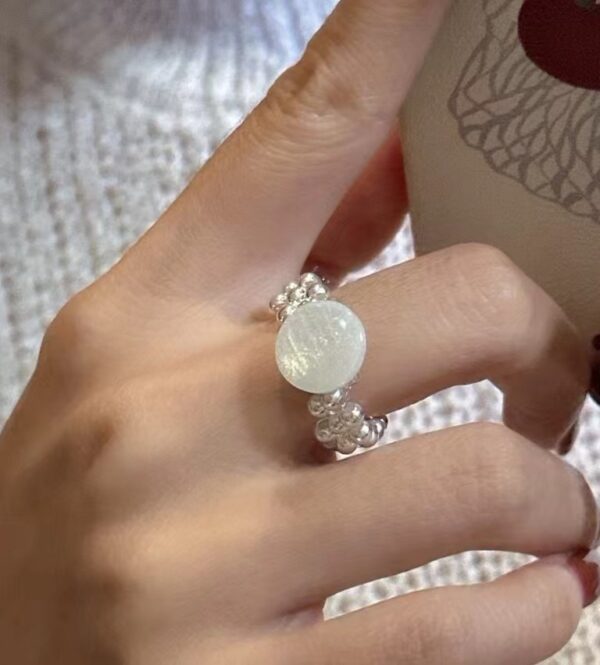 Wholesale 925 Sterling Silver Colored Stone Adjustable Ring - Image 9