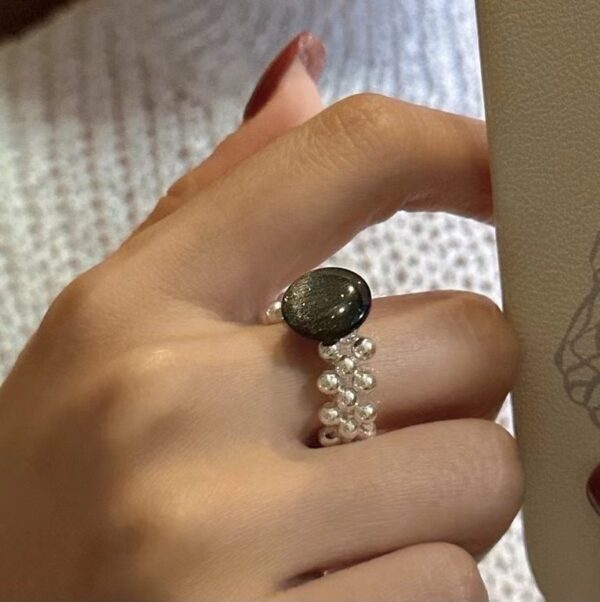 Wholesale 925 Sterling Silver Colored Stone Adjustable Ring - Image 10
