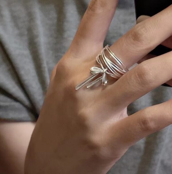 Wholesale 925 Sterling Silver Bow Ear Cuff & Ring - Image 6