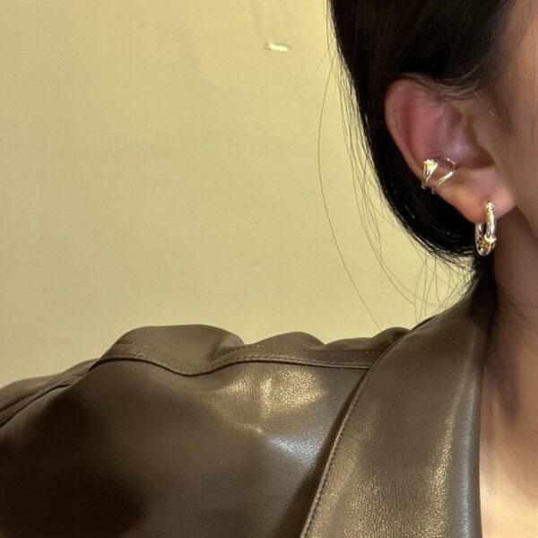 Wholesale 925 Sterling Silver Double Layer Ear Cuff - Image 4