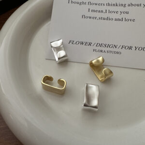 Wholesale 925 Sterling Silver Matte Ear Cuff In Gold & In Silver