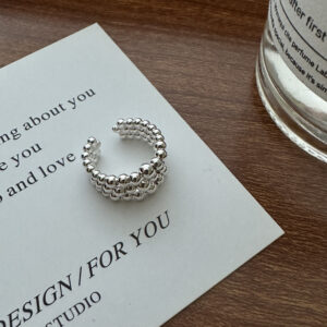 Wholesale 925 Sterling Silver Rotating Bead Ear Cuff