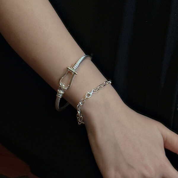 Wholesale 925 Sterling Silver Horseshoe Bangle - Image 4