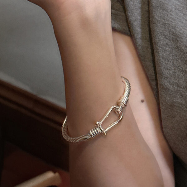 Wholesale 925 Sterling Silver Horseshoe Bangle - Image 5