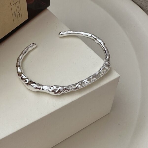 Wholesale 925 Sterling Silver Textured Bangle - Image 2
