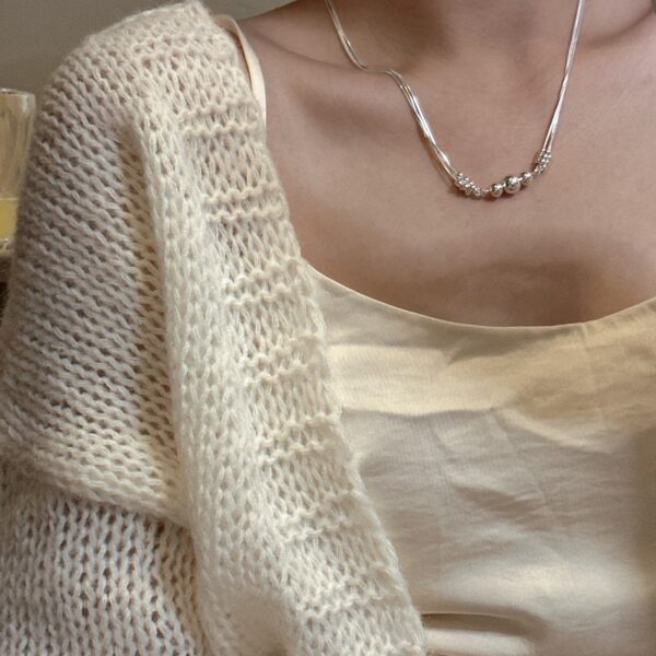 Wholesale 925 Sterling Silver Three Layers Bead Necklace & Bracelet - Image 4