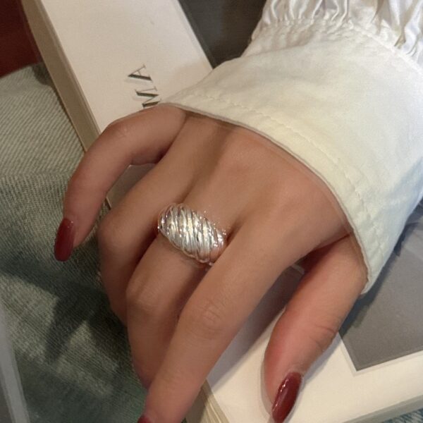 Wholesale 925 Sterling Silver Croissant Ring - Image 4