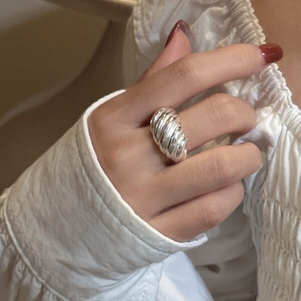 Wholesale 925 Sterling Silver Croissant Ring - Image 5