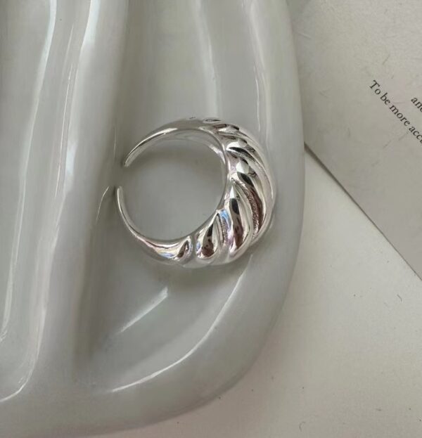 Wholesale 925 Sterling Silver Croissant Ring - Image 3