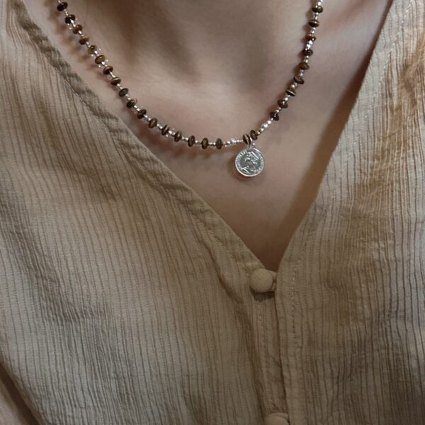 Wholesale 925 Sterling Silver Maillard Portrait Necklace - Image 4
