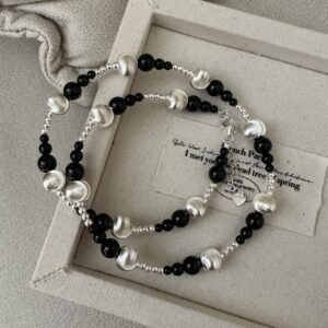 Wholesale 925 Sterling Silver Cat-eye Bead Necklace