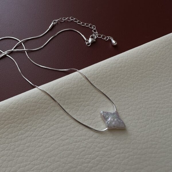 Wholesale 925 Sterling Silver Baroque Shaped Necklace - Image 5