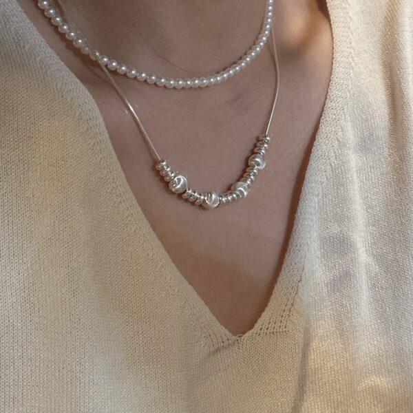 Wholesale 925 Sterling Silver Cat-eye Bead Sweater Necklace - Image 4