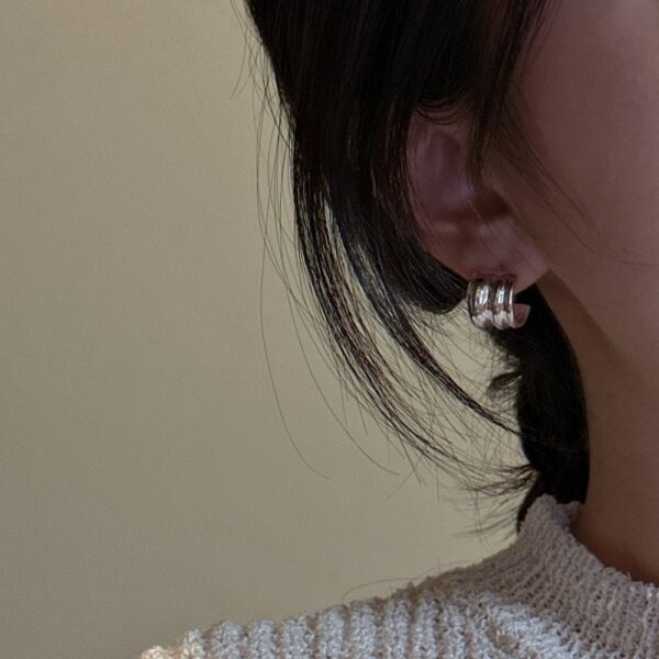 Wholesale 925 Sterling Silver Glossy Simple Earrings - Image 6