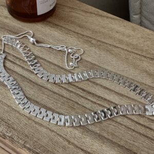 Wholesale 925 Sterling Silver Chunky Watchband Necklace