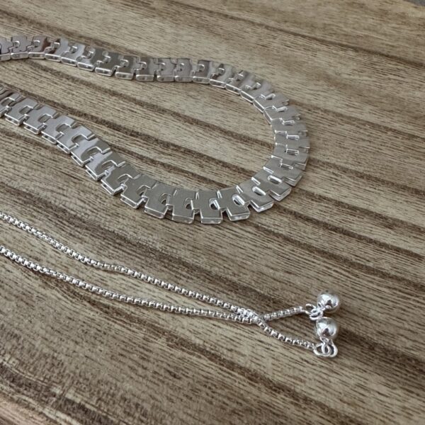 Wholesale 925 Sterling Silver Chunky Watchband Necklace - Image 2